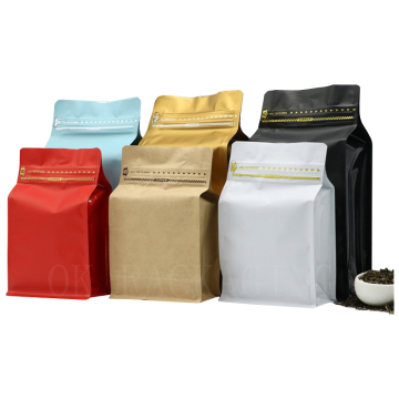 Reusable Zipper Plastic Coffee Packaging Bag