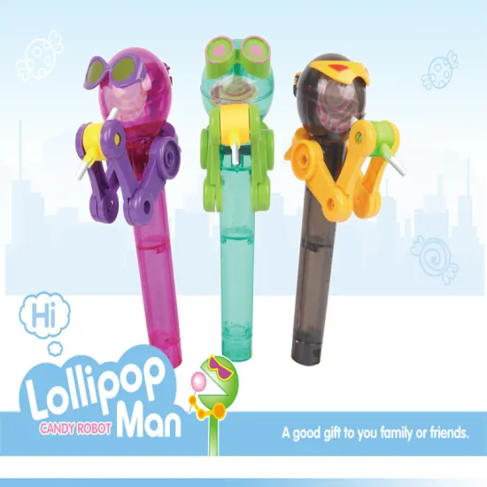 high quitly In History Latest Creative Personality Toy Lollipop Holder Decompression Toy Lollipop Robot Decompression Candy Toy