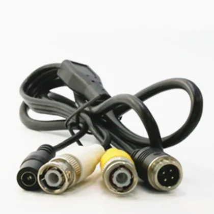 Adaptor Cable to convert 4 pin monitor to an RCA/Phono plug and 2.1mm DC Power plug