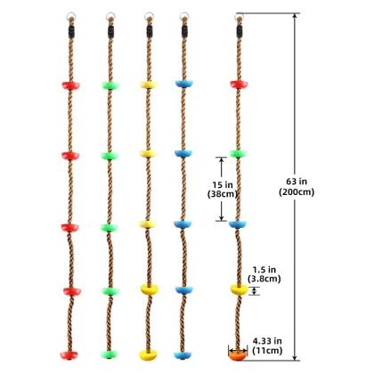 Backyard Outdoor Ninja Warrior Climbing Rope Swing