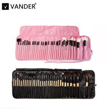 VANDER Pink Soft 32pcs Professional Cosmetics Eyebrow Shadow Lipstick Makeup Brush Kabuki Pinceaux Set Tools Kit & Make Up Case