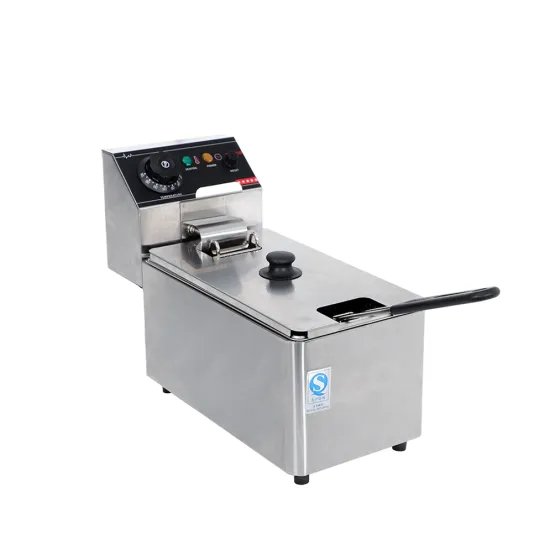 Commercial Stainless Steel Single Cylinder Electric Deep Fryer 4L Easy Clean for Food Cooking