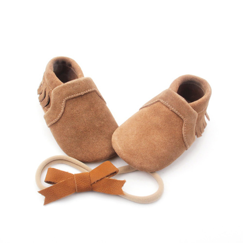 Những chiếc Moccasins da trẻ em sơ sinh trong nhà Unisex