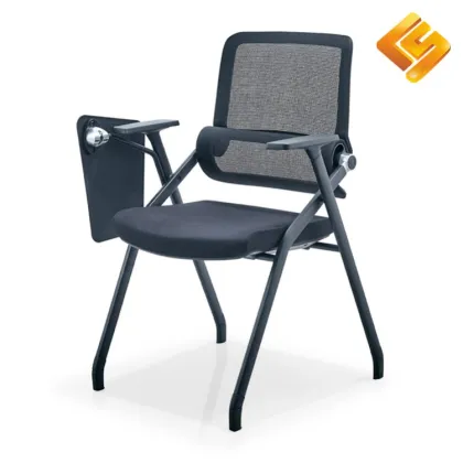 Folding Mesh Conference Chair with Retractable Tablet