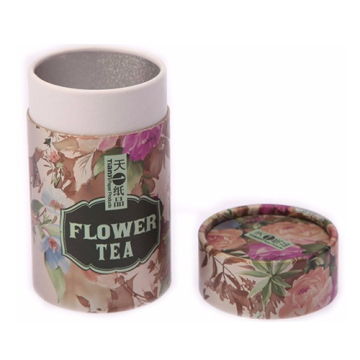 Caixa de papel de chá de flores antigas decorativas