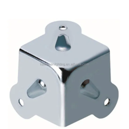 Triangular Style Metal Corner Protector Box Hardware Parts with Triple-Side Convexity Wrap - 3 Leg Design