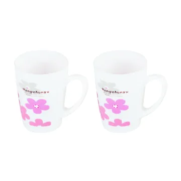 Plastic Cup Flower Printed Without Lid