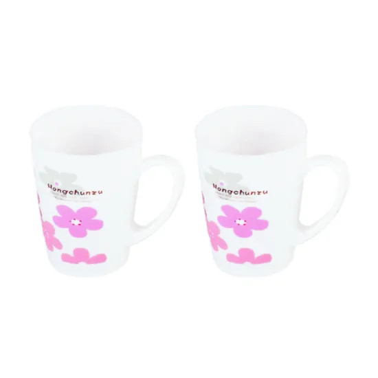 Plastic Cup Flower Printed Without Lid