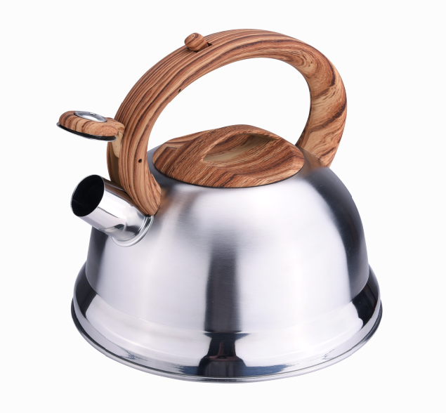 Whistling Woodlike Handle Tea Kettle