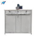 Bilateral powder blowing and dusting cabinet