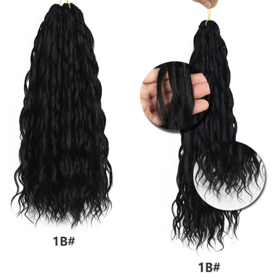 Hot selling Synthetic Water Wave Hair Bulk  18Inch 80g Braids Ombre Braiding Hair Extensions  loose deep wave for women