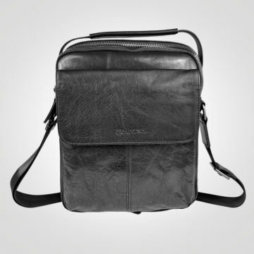 Men Vintage Top Grain Leather Cross-body Bag
