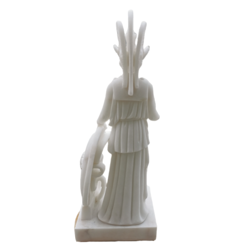Exquisite Varvakeion Athena Statue in Authentic White Marble