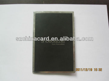 Black Matte Silver Hot Stamping Paper Card Holder Booklet Printing