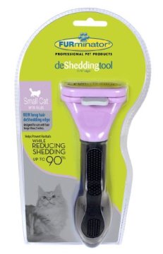 FURminator New Long Hair Deshedding Tool 1.75" Light Purple for Small Cats