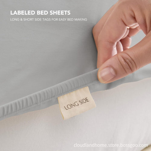 Cloudland Luxury Pure Tencel Queen Size Bed Sheet Set with Deep Pockets