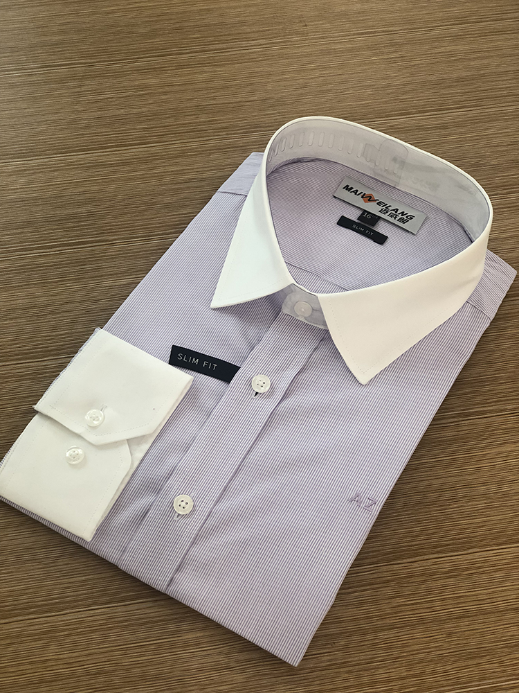 male stand up collar shirt