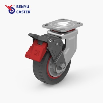 8Inch Heavy Duty PU Universal Caster with Brake