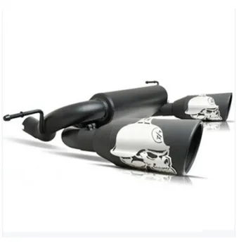 Black Aluminum Skull Exhaust for Jeep Wrangler 2007-2017
