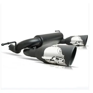 Black Aluminum Skull Exhaust for Jeep Wrangler 2007-2017