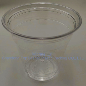 10 onças de copo de estimação transparente reciclável para sorvete