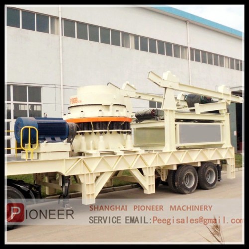 mobile stone grinding machine/moving stone crusher