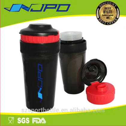 Durable Protein Mixing Type Drinkware Feature Big Shake with Storage Compartment
