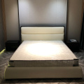 cuero dormitorio de venta caliente de cama doble de cuero