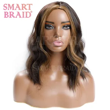 Wholesale Long Ombre Brown Blonde Wavy Wig Cosplay Party Synthetic Wigs For Black Women High Temperature Hair Wig