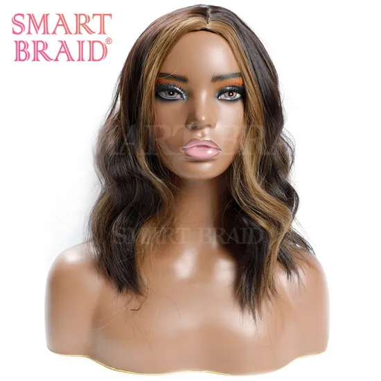 Wholesale Long Ombre Brown Blonde Wavy Wig Cosplay Party Synthetic Wigs For Black Women High Temperature Hair Wig