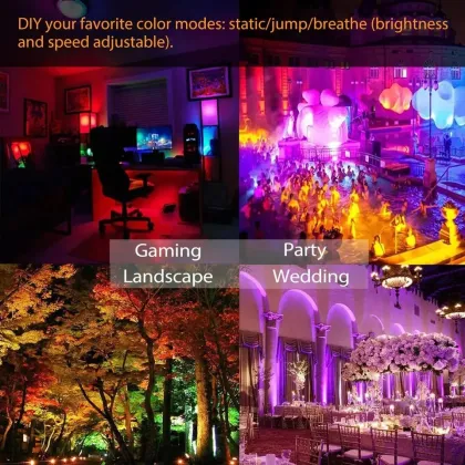 IP66 Waterproof Smart LED Flood Light: Voice Controlled RGB Outdoor Lighting