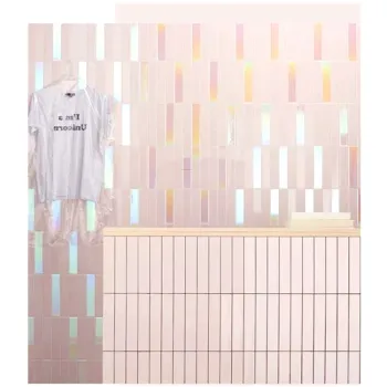 Iridescent Mosaic Kitchen Tiles: Northern Europe Style Wall Decoration