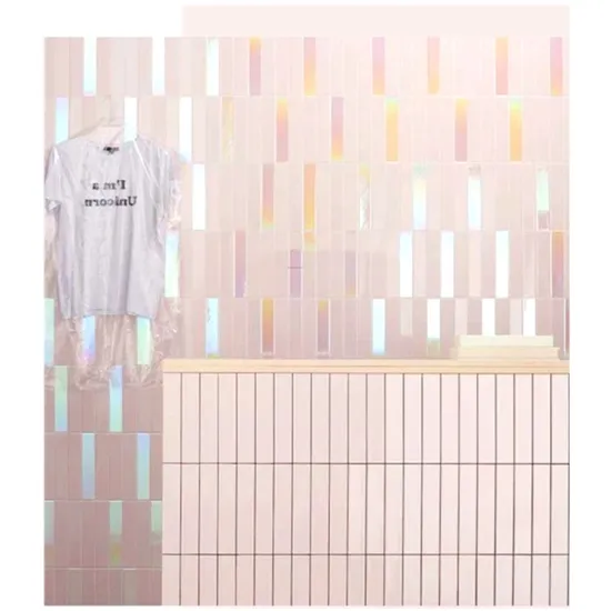 Iridescent Mosaic Kitchen Tiles: Northern Europe Style Wall Decoration