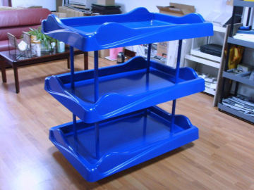 3 Layers Double Side Hypermarket Display Rack For Beverage Snack