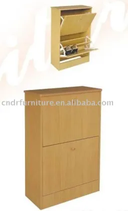 2-layer wood shoe rack