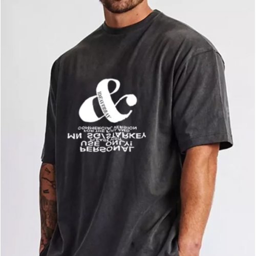 Camiseta de Hombres de impresión de pantalla de 240 gramos de 240 gramos