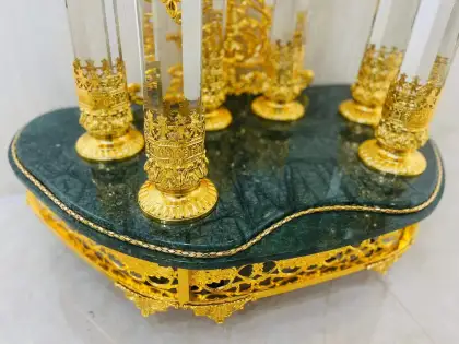 Luxurious Copper Grandfather Clock: European Floor Clock Crystal Standing Clock