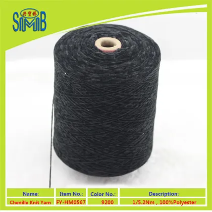 international global traders supply topdyed yarn origin China 100% polyester chenille knitting yarn