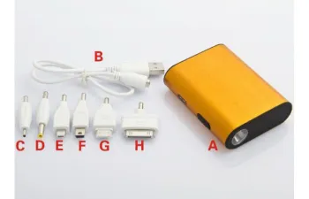 Led Portable Power Bank , Gold Smart Phone Charging Station