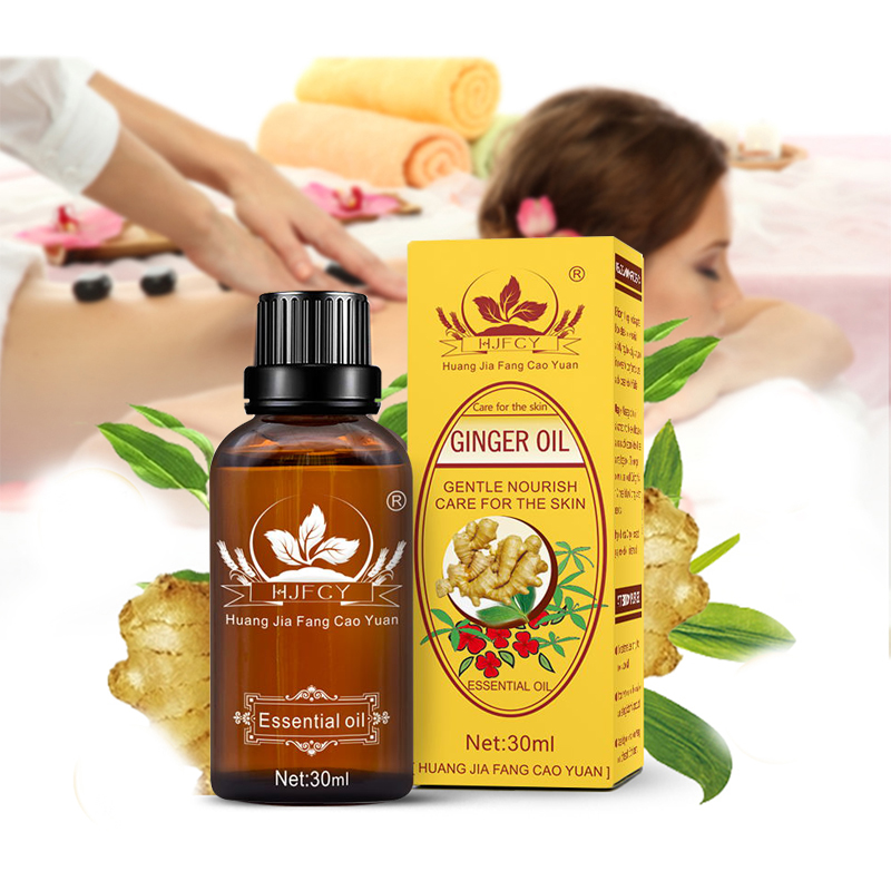30ml Natural Raw Ginger Oil To Promote Metabolism Anti Aging Essential Oil Body Massage Oil Beauty Products for Ladies TSLM2