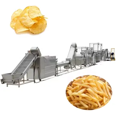 Industrial French Fries Machine for Burger King - Continuous Conveyor Belt Deep Fryer