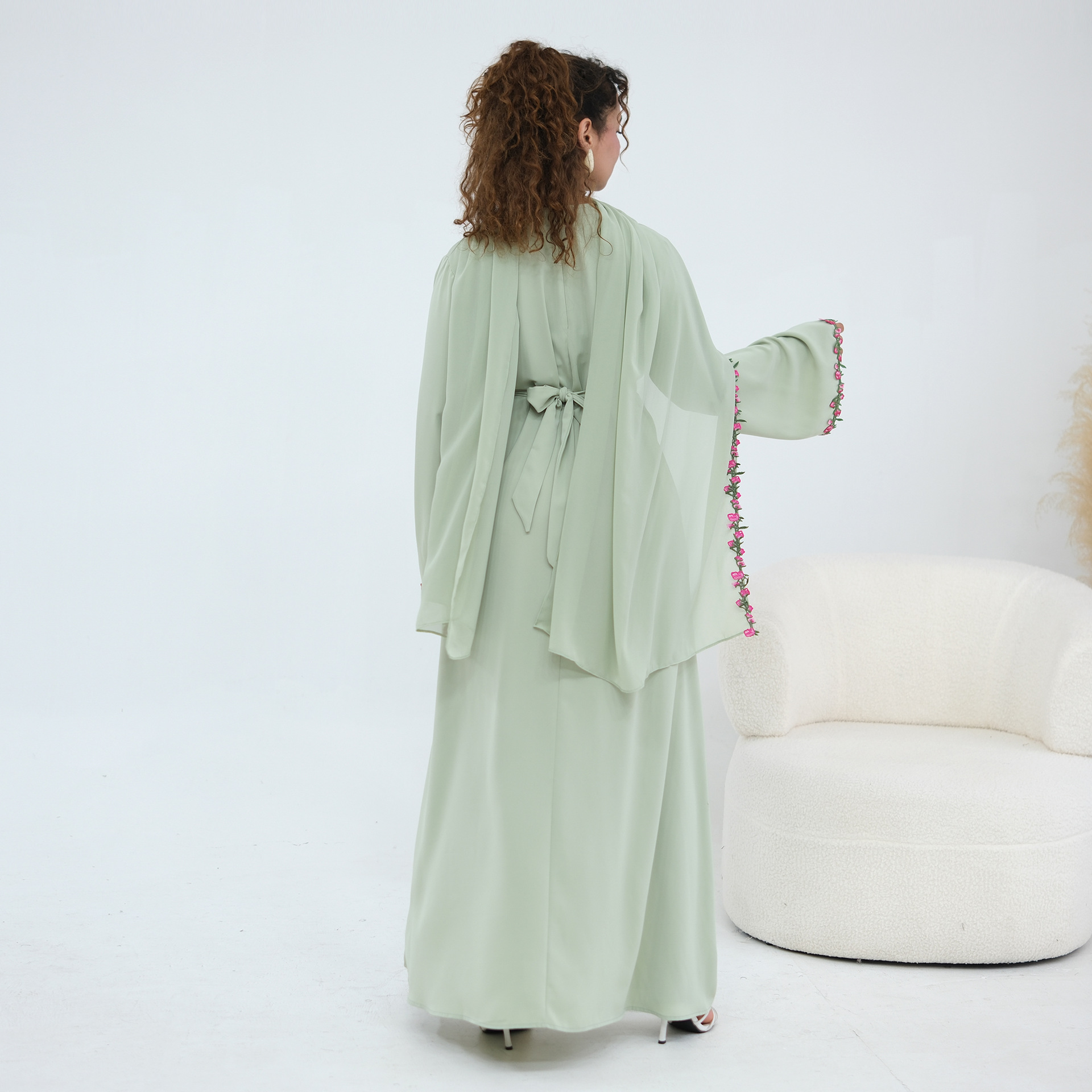Abaya Dress+Hijab Set 1355 (6)