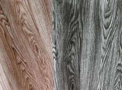 High-grade wood pattern luggage leather