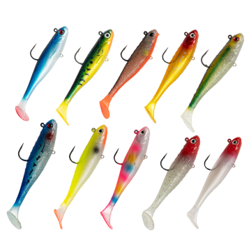 11.5cm PVC Jig Head Soft Fishing Lures for Bass