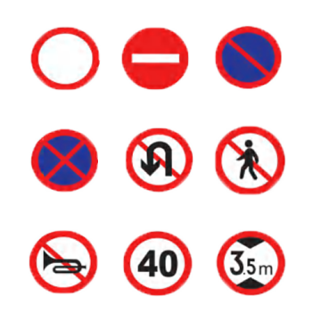 Reflective Road Traffic Prohibition Sign Custom Signs