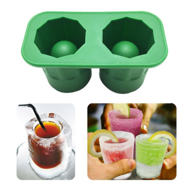 New Cup Shape Rubber Ice Cube Shot Glass Freeze Mold Maker Tray Party
