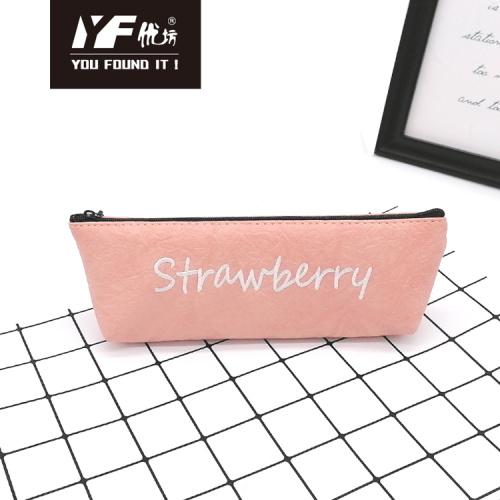 Smiggle Pencil Case For Girl Custom simple solid color embroidery washable pencil case Manufactory