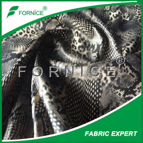 Imitation animal printed faux woven PU leather fabric