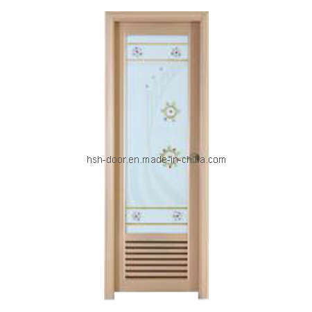 Stainless Steel Glass Design Bathroom Door (HY-506)