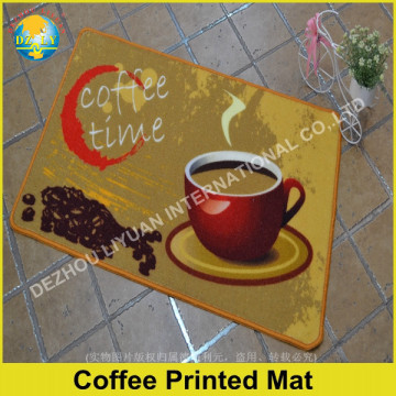 Nylon 3D Coffee Printed anti-slip Indoor Floor Mat